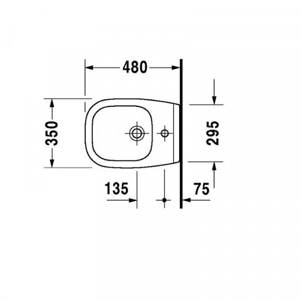 Duravit Bidet D-Code Hangend wandmontage Compact 2237150000