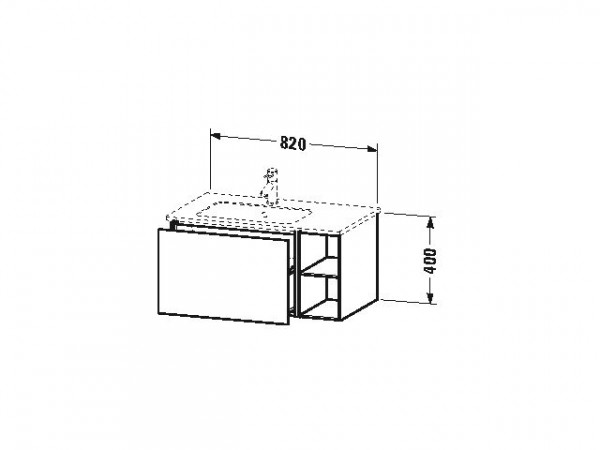 Duravit Wastafelmeubels L-Cube 400x820x481mm