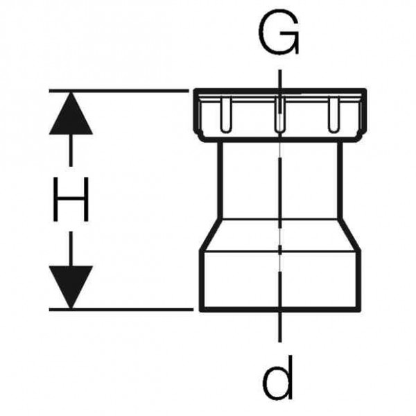 Geberit Verbindingsbuis met aansluitmoer 2''x50 (152181161)