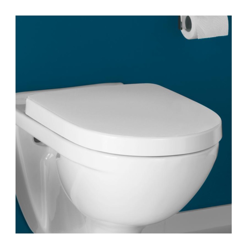 Villeroy & Boch O.novo Abattant WC frein de chute déclipsable 36.8x4.9cm  Blanc Alpin
