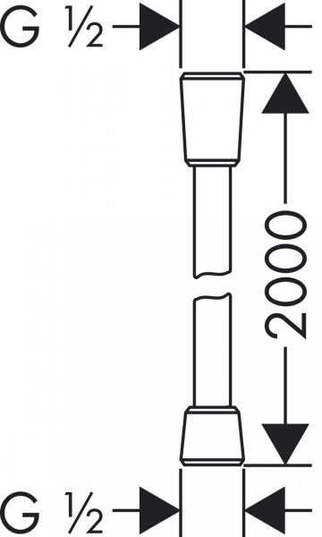 Hansgrohe comfortflex doucheslang 200 cm, chroom