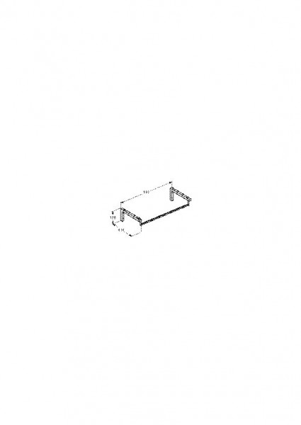 Ideal Standard Softmood wandconsole 100cm met handdoekhouder chroom T783767