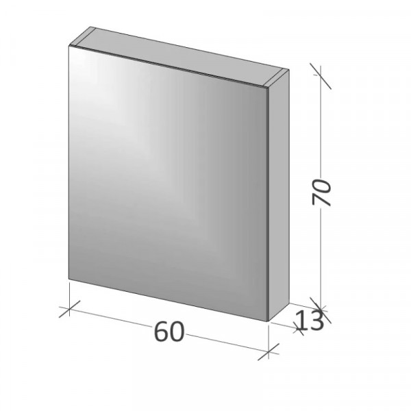 Badkamerkasten Riho LIVIT 1 deur 600x130x700mm Melamine Wit