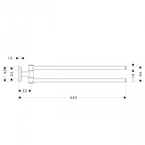 Hansgrohe Handdoekenrek Logis Chroom 41612000