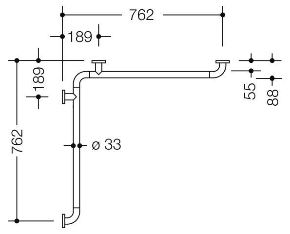 Hewi Badgreep Serie 801 voor Douche 801.35.110