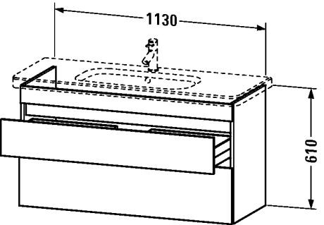 Duravit Wastafelmeubel DuraStyle voor 232012 448x1130x610mm