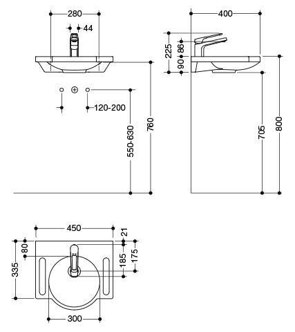 Hewi Fontein Toilet met Kraan 450 mm Alpenwit