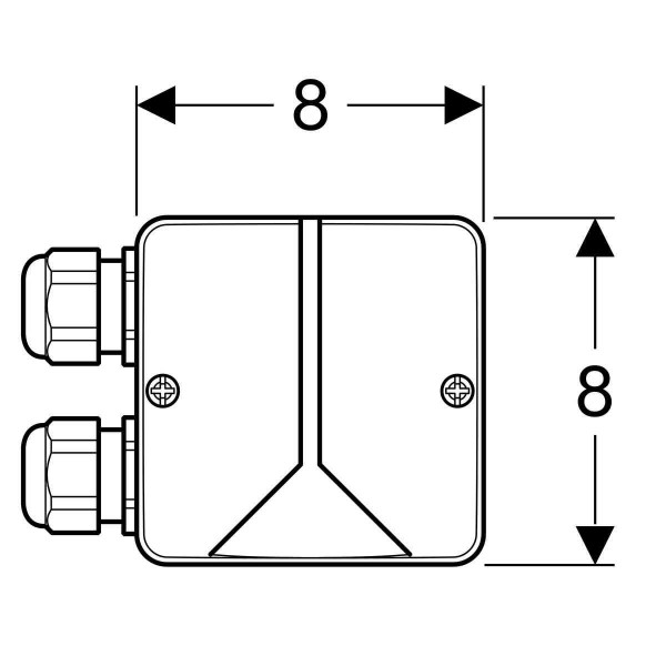 Geberit Combinatieverdeeldoos Zwart