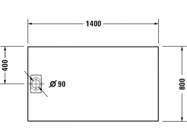 Duravit Douchebak Rechthoekig Stonetto 1400 x 800 mm