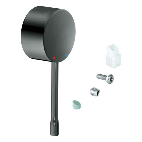 Poignée De Robinet Grohe pour Lavabo Essence 2 trous, Marquage chaud/froid Hard Graphite 46916A00