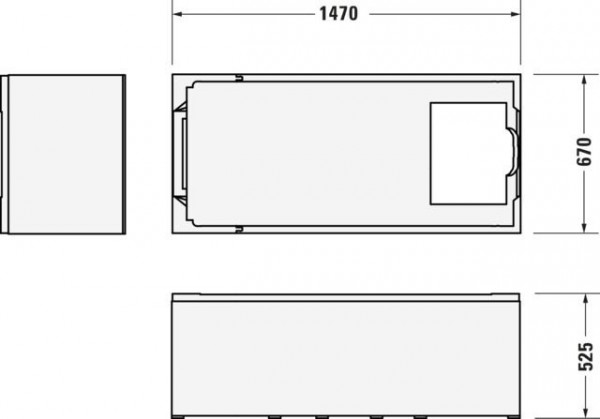 Badpoot Duravit Duravit No.1 voor 700487 1500x700mm