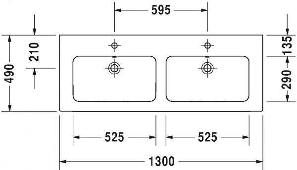 Duravit Me by Starck Dubbele Meubel Wastafel (2336130)