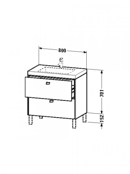 Duravit Badkamermeubel Set Brioso 800 mm BR4701