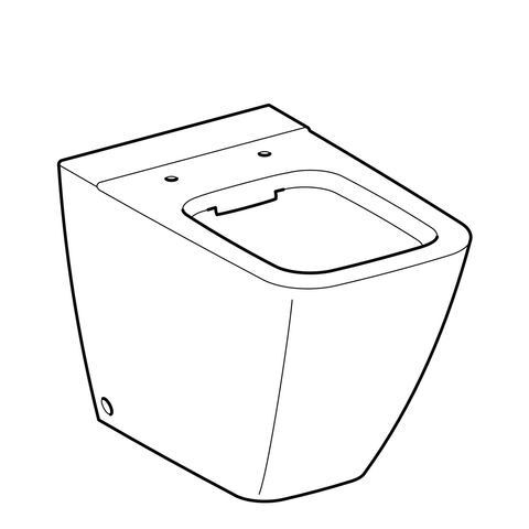 Geberit Staand Toilet iCon Randloze Holle bodem 350x405x560mm Wit