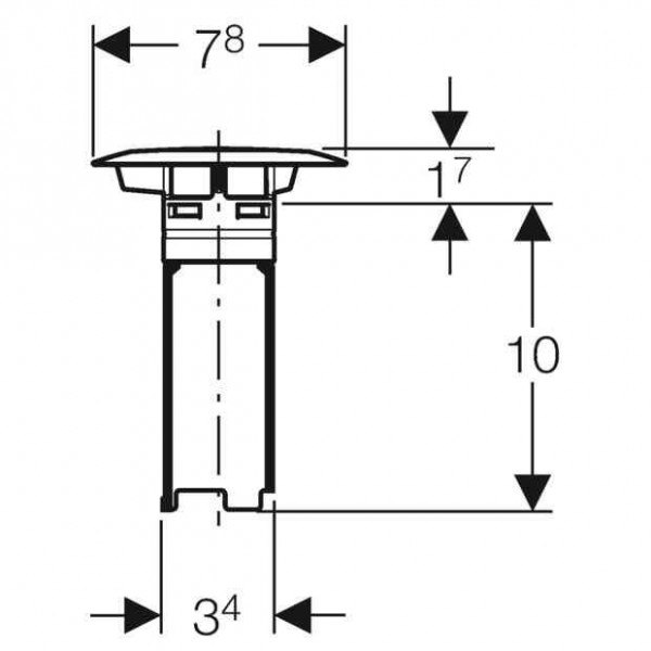 Geberit Douche Stop Universeel Afvoerkap d52 met standpijp voor douchebakafvoer 150256211