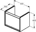 Ideal Standard  Concept Air Wastafelmeubel 500 mm  (E08)