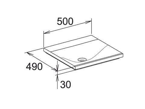 Keuco Meubelwastafel Royal Reflex 500x30x490mm