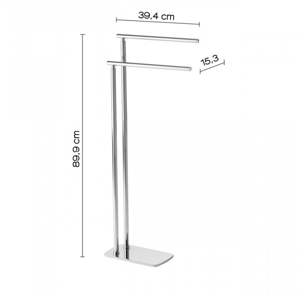 Gedy Handdoekenrek Staand FLORIDA staand, 3 rails 153x394x899mm