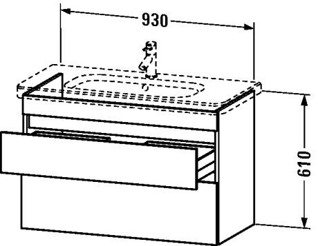 Duravit Wastafelmeubel DuraStyle voor 232010 448x930x610mm