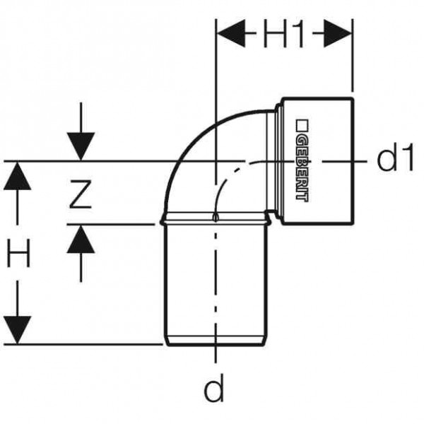 Geberit Elleboog DN 50, 58 mm