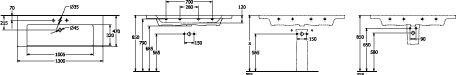 Villeroy & Boch Subway 3.0 meubelwastafel 130x47x17cm Rechthoek 1 kraangat zonder overloopgat Stone White mat Ceramic+ 4A70D2RW