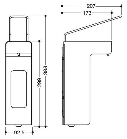 Hewi Zeepdispenser Wand System 900