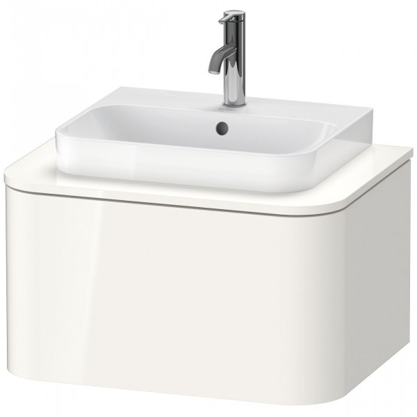 Meuble Pour Vasque à Poser Duravit Happy D.2 Plus 1 tiroir 650mm Blanc brillant HP494002222