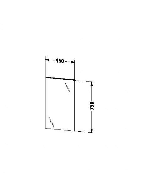 Duravit Ketho Spiegel 45x4.1x75cm rechthoek zonder verlichting Zilver KT722900000