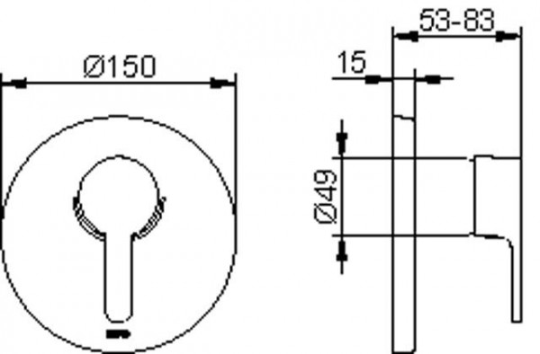 Inbouw Douchekraan Keuco Elegance Chroom