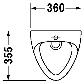 Duravit Jim Urinoir Zichtbare toevoer (850350)