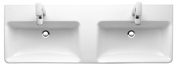 Laufen Pro S meubelwastafel dubbel 120x46.5x17.5cm 2x1 kraangat keramiek wit H8149660001041