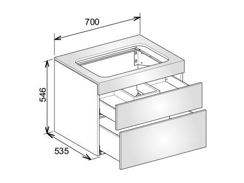 Keuco Edition 400 Wastafelonderbouw (315713700)