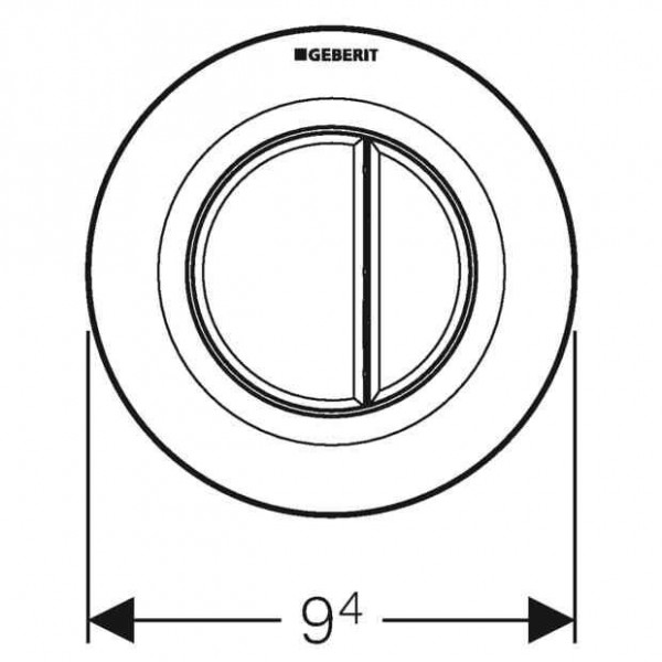 Geberit Bedieningspaneel Toilet Typ 01 pneumatisch met 1 spoelknop inbouwhendel Wit alpin (116042)