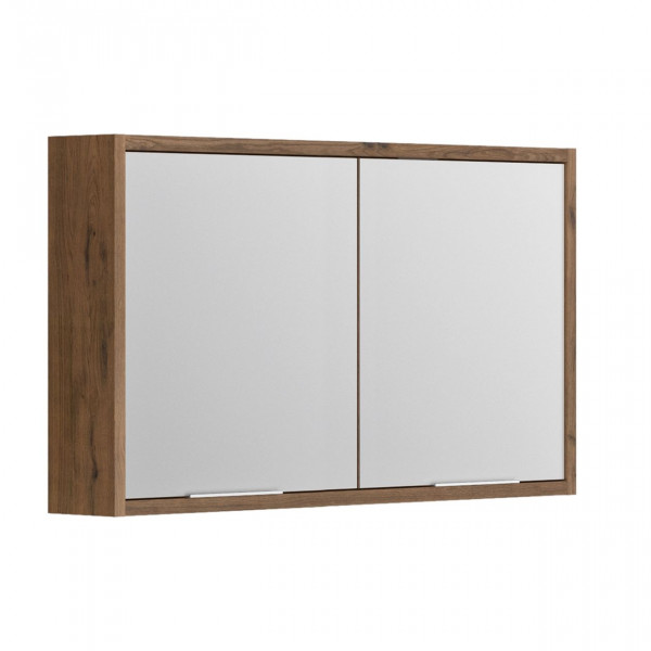 Spiegelkast Allibert Sorento Stopcontact VDE 120x69x17 cm Eik Cognac