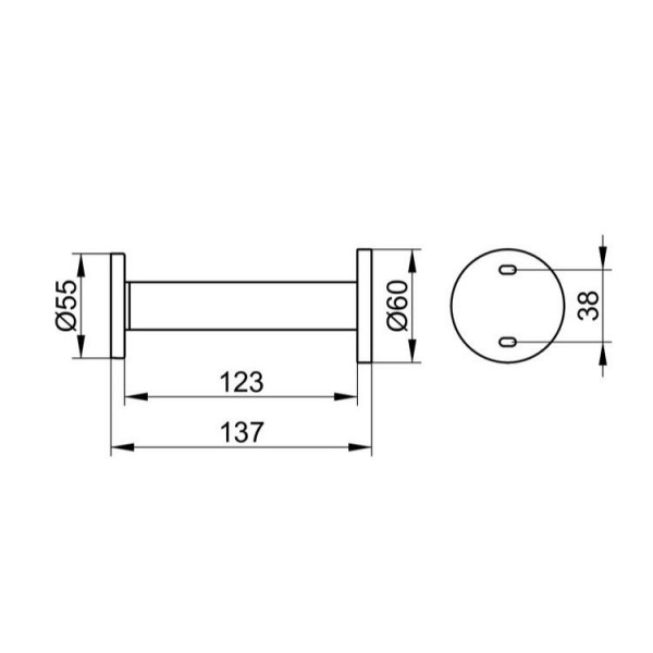 Keuco Toiletrolhouder Edition 300 137mm Glazend Chroom