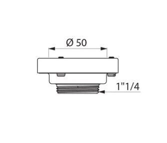 Delabie Spoelpijp Uitgang urinoir h: 776000