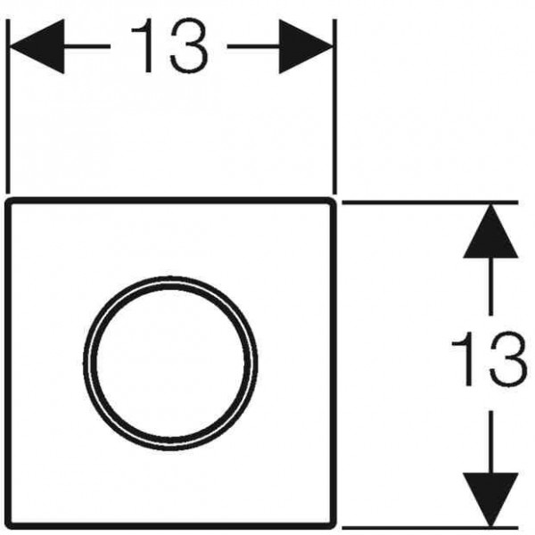 Geberit Bedieningspaneeldekking Toilet Sigma10 met pneumatische bediening Chroom Mat/Glazend (241915)