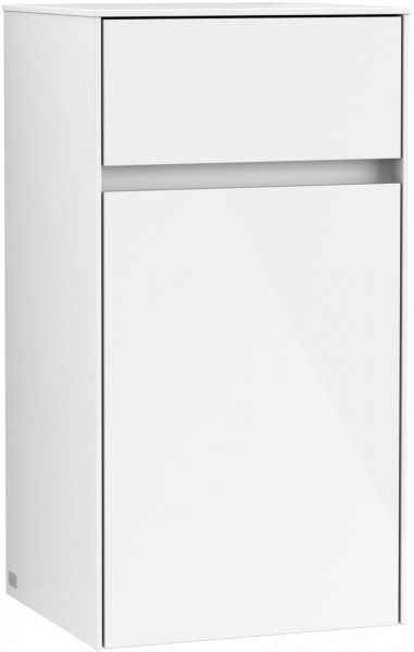 Meuble Tiroir Villeroy et Boch Collaro 1 tiroir 1 porte gauche 404x748x349mm Glossy White