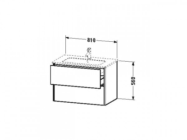 Duravit Wastafelmeubel XSquare voor ME by Starck 560x478mm