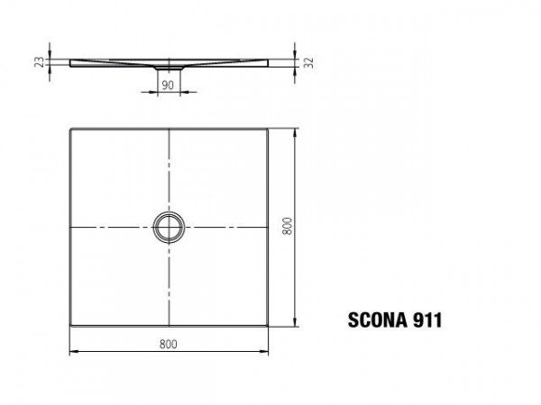 Kaldewei Douchebak Vierkant Mod.911 Scona (491100010)