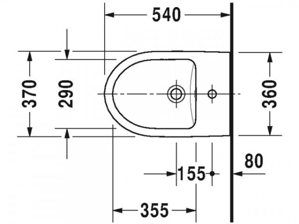 Duravit Durastyle Bidet 37x54cm wit