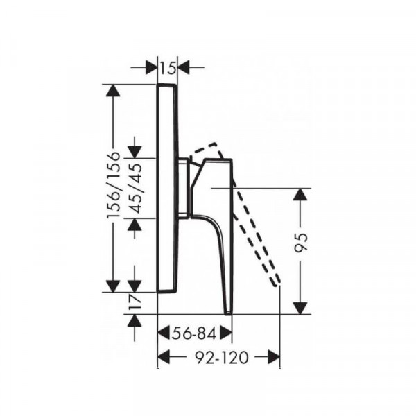 Hansgrohe Metropol afbouwdeel v. inbouw douchekraan brushed bronze 32565140