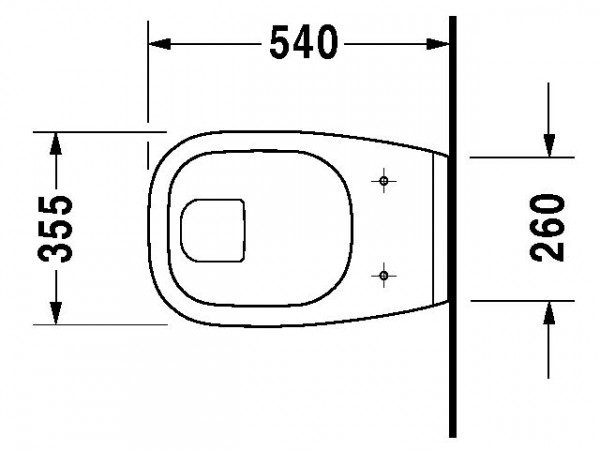 Duravit Hangend Toilet D-Code  Vlakke Bodem WC vlakke Bodem 2210090000