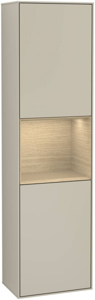 Villeroy en Boch Hoge Badkamerkast Finion 2 deuren 1515x420mm 3 LED