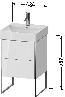 Duravit Wastafelmeubels XSquare voor 235350 484 mm