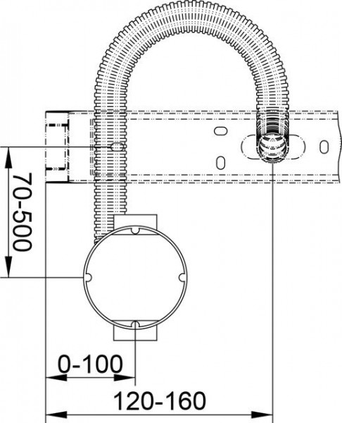 Inbouwdeel Wandkraan Keuco Ilook_move metselwerkinstallatie met lege schacht en wandaansluitdoos ...