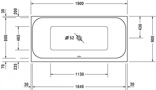 Duravit Whirlpool Rechthoekig Happy D.2 (760315000)