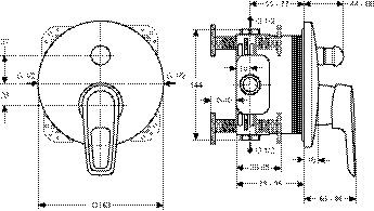 Muurkraan Ideal Standard CeraMix opbouwdeel A5665AA