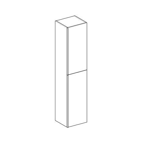 Geberit Hoge Badkamerkast Acanto 2 Deuren 380x1730x360mm