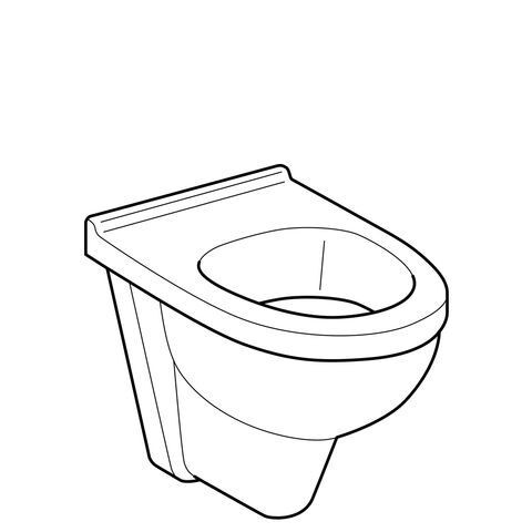 Geberit Hangend Toilet Renova Comfort  Met Rand Holle bodem 340x420x535mm Wit